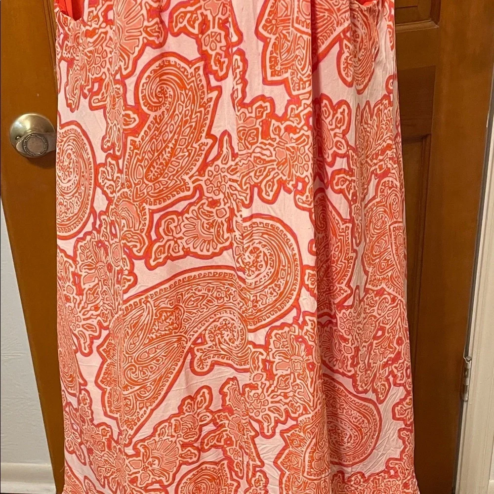 💕💕💕BOGOHO💕💕💕Red and White Michael Kors Paisley Dress-large